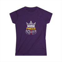 Load image into Gallery viewer, Poker Queen - Themed Women's Softstyle Tee - Casual &amp; Fun