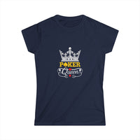 Load image into Gallery viewer, Poker Queen - Themed Women's Softstyle Tee - Casual &amp; Fun