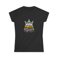 Load image into Gallery viewer, Poker Queen - Themed Women's Softstyle Tee - Casual &amp; Fun