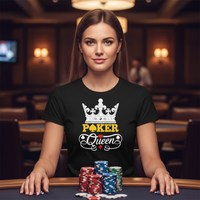 Load image into Gallery viewer, Poker Queen - Themed Women's Softstyle Tee - Casual &amp; Fun