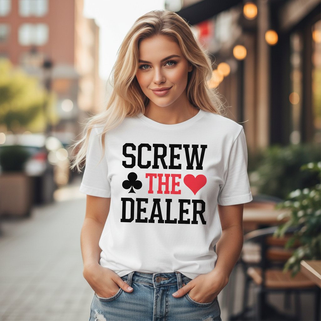 Screw The Dealer - Heavyweight Unisex Crewneck T-shirt |